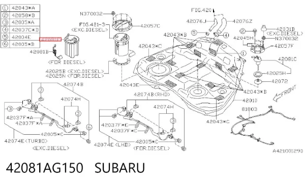 Бензонасос Subaru Impreza III