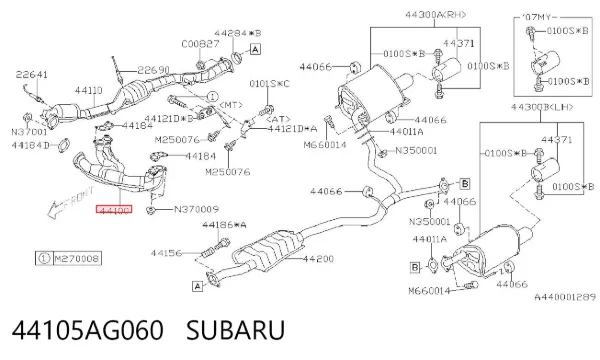 Випускний колектор Subaru Outback III