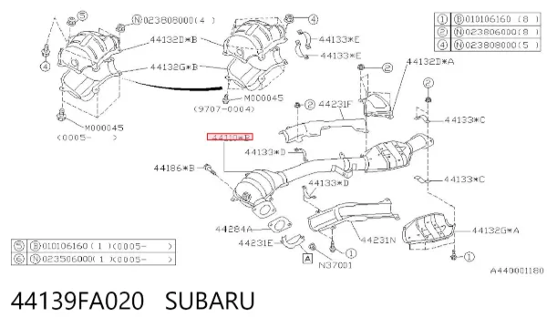 Каталізатор 44139FA020 Subaru