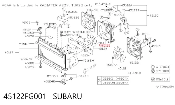 Дифузор (кожух) радіатора охолодження Subaru Forester III
