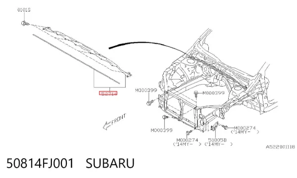  50814FJ001 Subaru