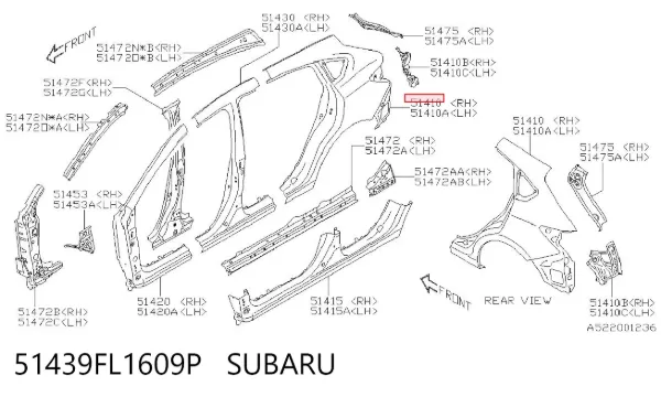  51439FL1609P Subaru