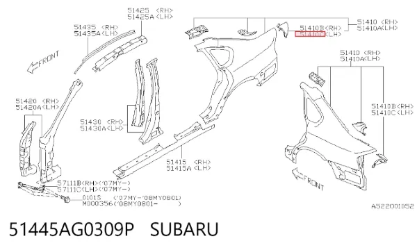  51445AG0309P Subaru