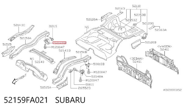 Буксирувальний гак 52159FA021 Subaru