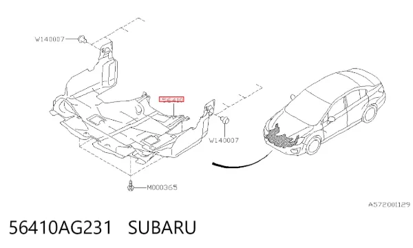 Захист двигуна 56410AG231 Subaru