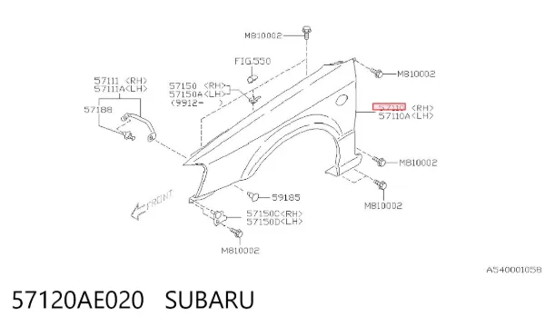 Крила Subaru Outback II
