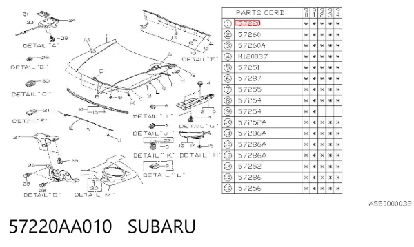 Капот Subaru Legacy I