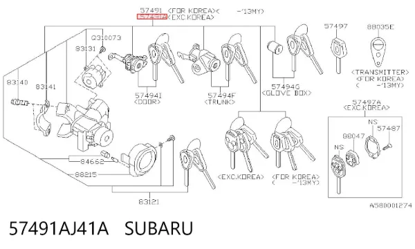  57491AJ41A Subaru