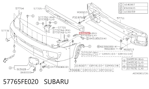  57765FE020 Subaru