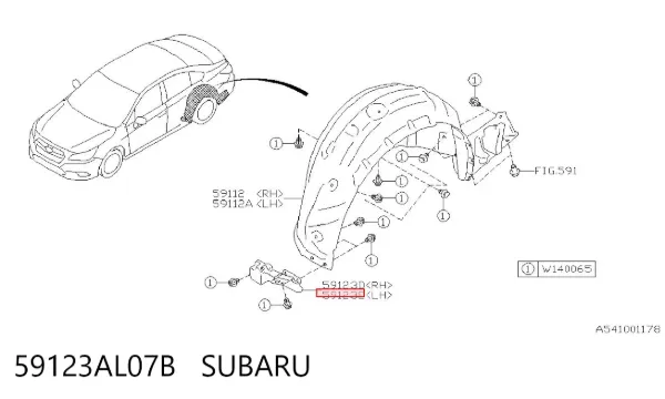  59123AL07B Subaru