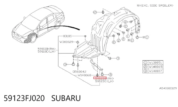  59123FJ020 Subaru