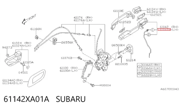  61142XA01A Subaru