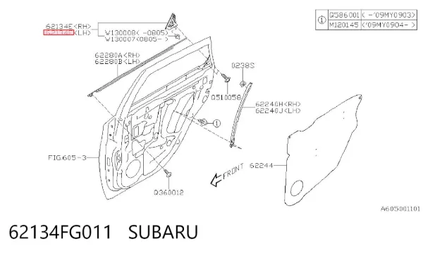  62134FG011 Subaru