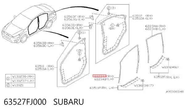  63527FJ000 Subaru
