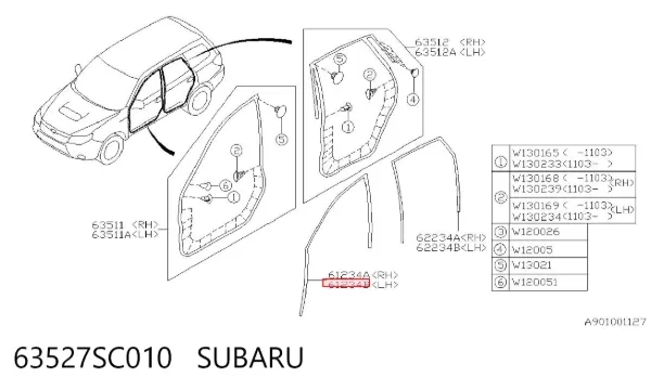  63527SC010 Subaru