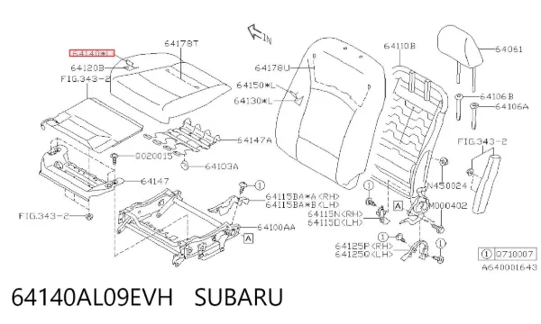  64140AL09EVH Subaru