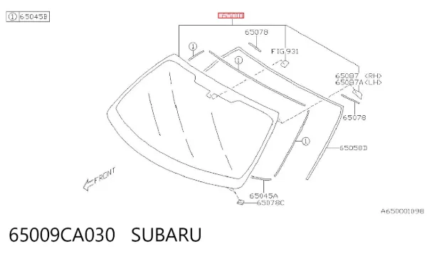 Лобове скло 65009CA030 Subaru
