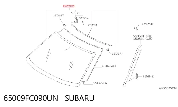 Лобове скло 65009FC090UN Subaru