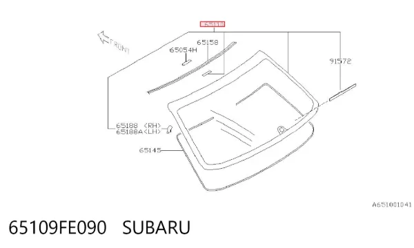 Заднє скло Subaru Impreza II