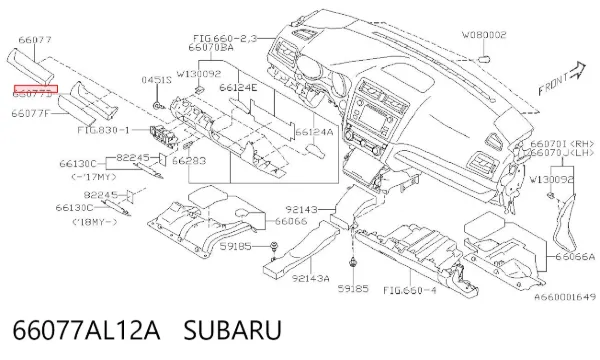  66077AL12A Subaru