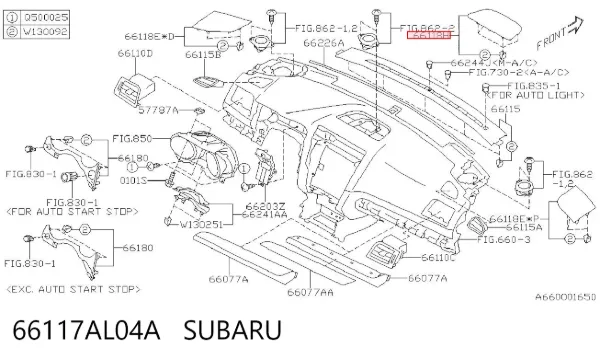  66117AL04A Subaru