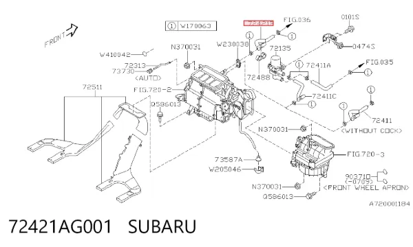  72421AG001 Subaru