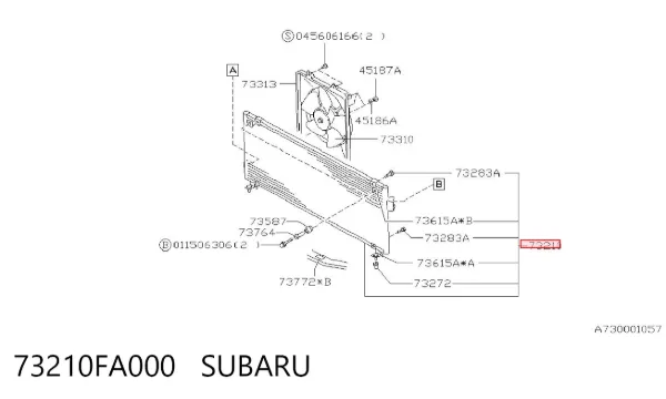 Радіатор кондиціонера 73210FA000 Subaru
