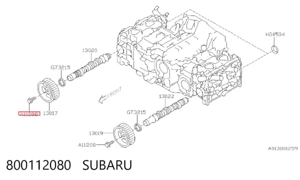 Болт шестерні распредвала 800112080 Subaru