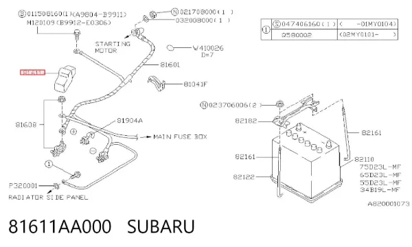  81611AA000 Subaru