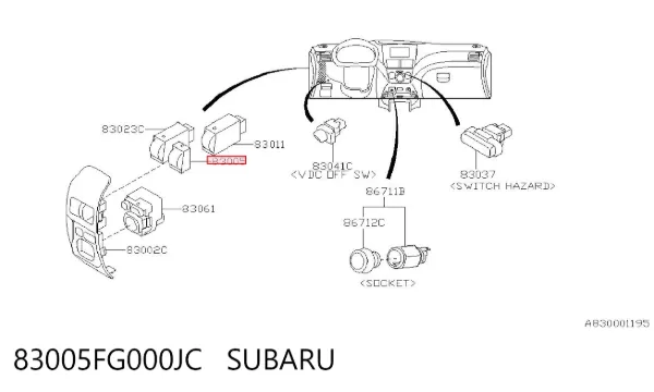  83005FG000JC Subaru