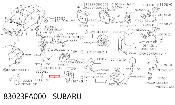  83023FA000 Subaru