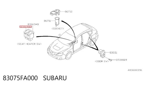  83075FA000 Subaru
