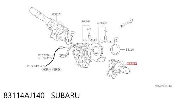  83114AJ140 Subaru