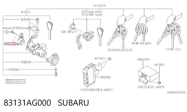 Контактна група Subaru Legacy IV