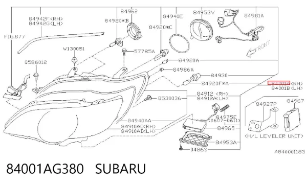 Фара права Subaru Legacy IV