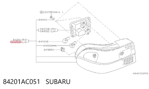 Лівий стоп 84201AC051 Subaru