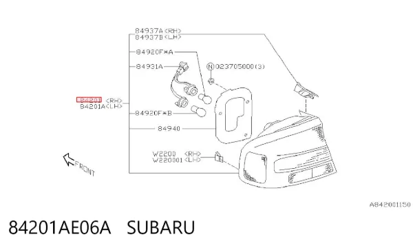 Задня права фара Subaru Legacy III