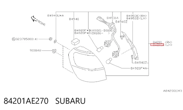 Лівий стоп 84201AE270 Subaru