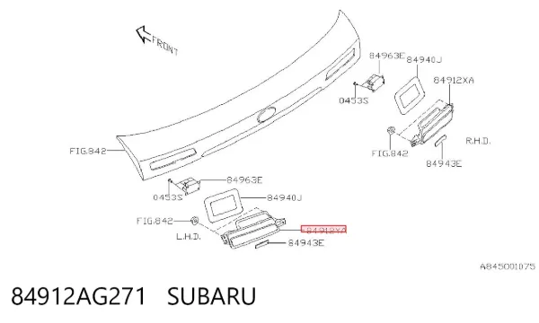 Фара протитуманна, ліва 84912AG271 Subaru