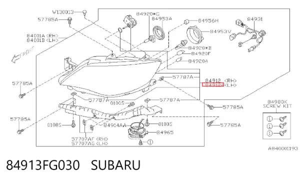 Фара ліва 84913FG030 Subaru