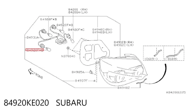 Лампочка переднього габариту 84920KE020 Subaru