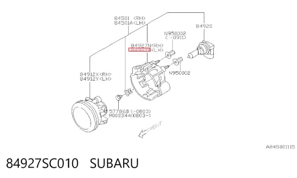  84927SC010 Subaru