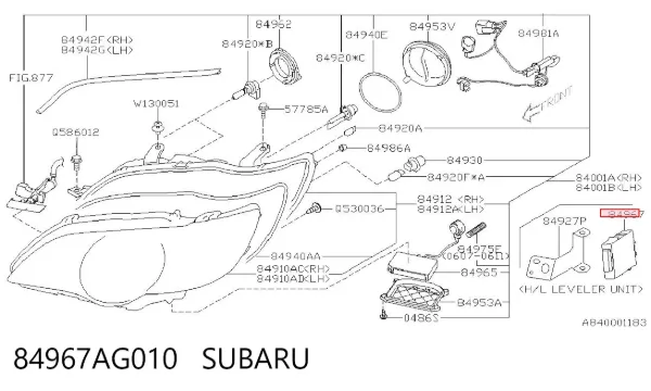  84967AG010 Subaru