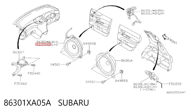  86301XA05A Subaru