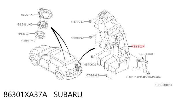  86301XA37A Subaru