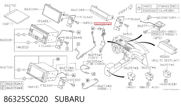  86325SC020 Subaru
