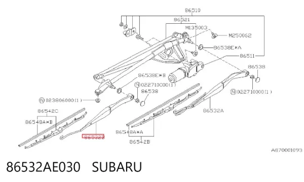  86532AE030 Subaru