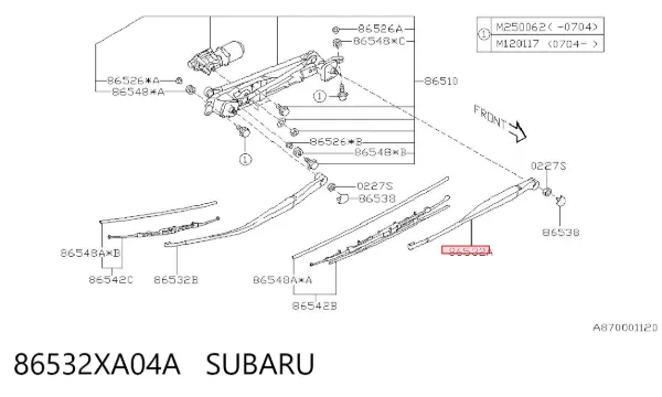  86532XA04A Subaru