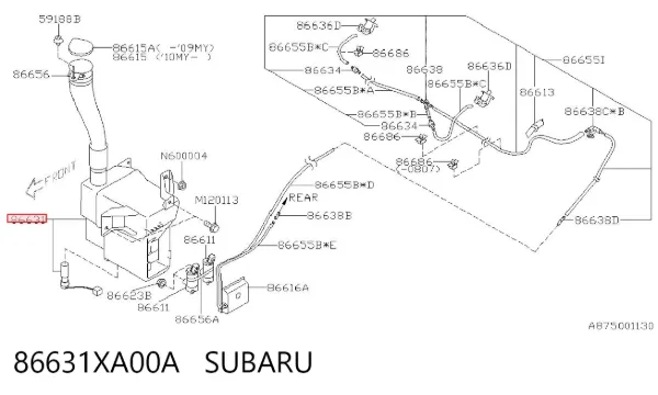 Бачок омивача Subaru Tribeca B9