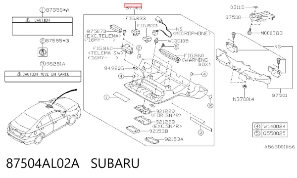  87504AL02A Subaru